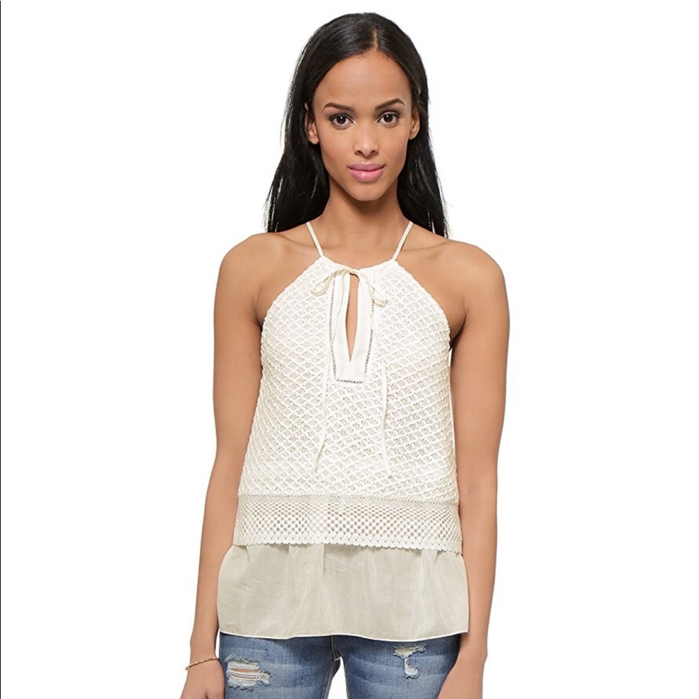 Thakoon Addiction Double Layer Top in Ivory